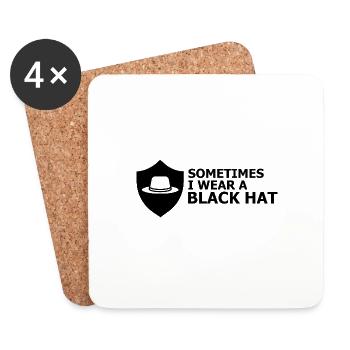Cybersecurity Design for Hackers and Cyber Security - Coasters (set of 4) - white - Front