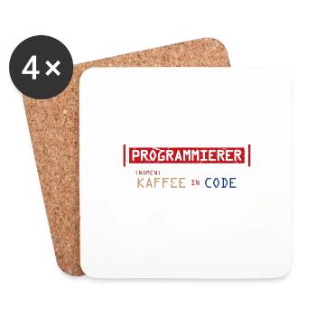 Programmierer - Untersetzer (4er-Set) - Weiß - Vorne