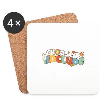Choose to Include Special Education Teacher SPED - Coasters (set of 4) - white - Front