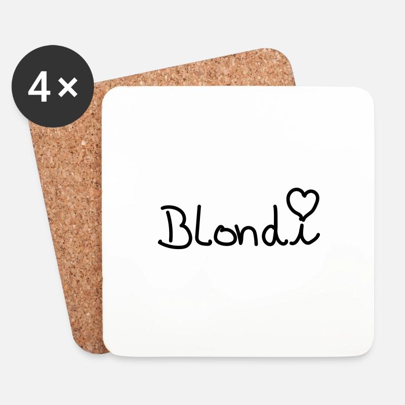 Blondi Herz Süß Freundin Bae Mädchen Girl Design - Untersetzer (4er-Set) - Weiß