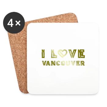 I Love Vancouver - Untersetzer (4er-Set) - Weiß - Vorne