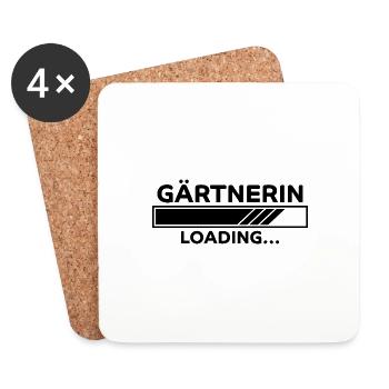 Gärtnerin Spruch Blume Lustiges Gärtnerin Geschenk - Untersetzer (4er-Set) - Weiß - Vorne