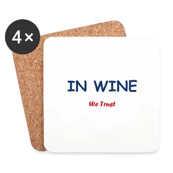 In wine we trust - Coasters (set of 4) - white - Front