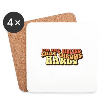 Je suis le frère ou la sœur qui jette des mains protectrices - Dessous de verre (lot de 4) - blanc - Devant