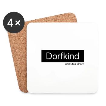 Dorfkind - Untersetzer (4er-Set) - Weiß - Vorne