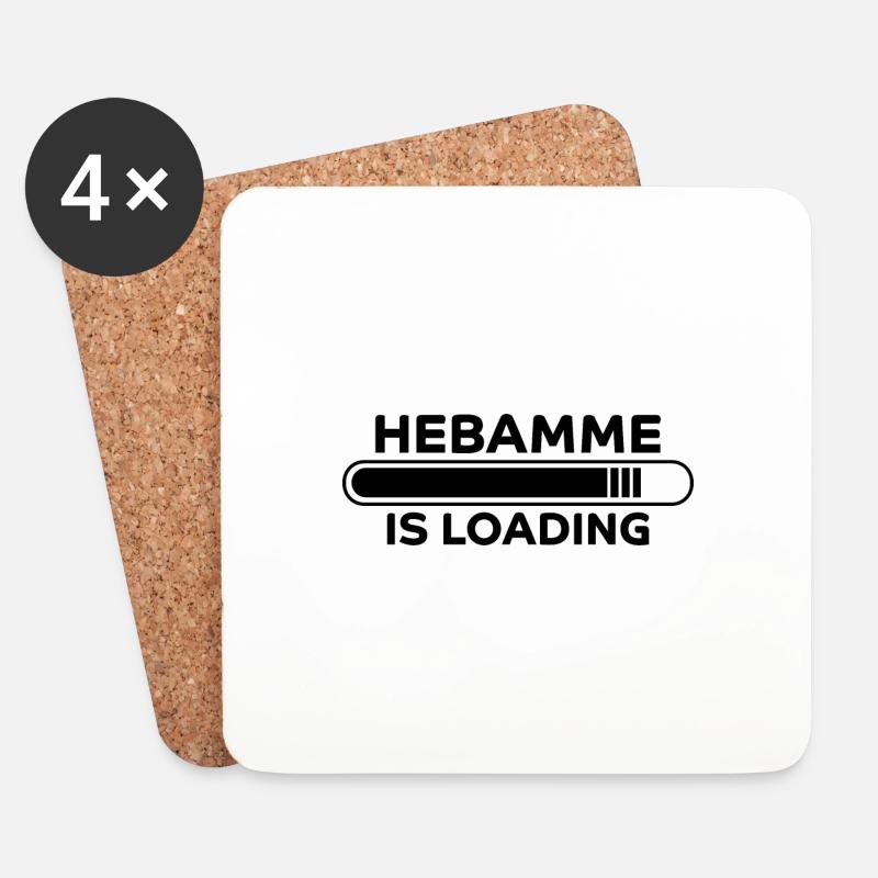 Hebamme Spruch Beruf Lustiges Hebammen Geschenk - Untersetzer (4er-Set) - Weiß