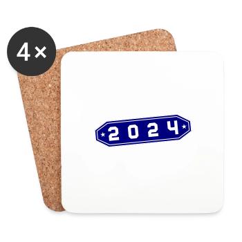 2024 Symbol - Untersetzer (4er-Set) - Weiß - Vorne