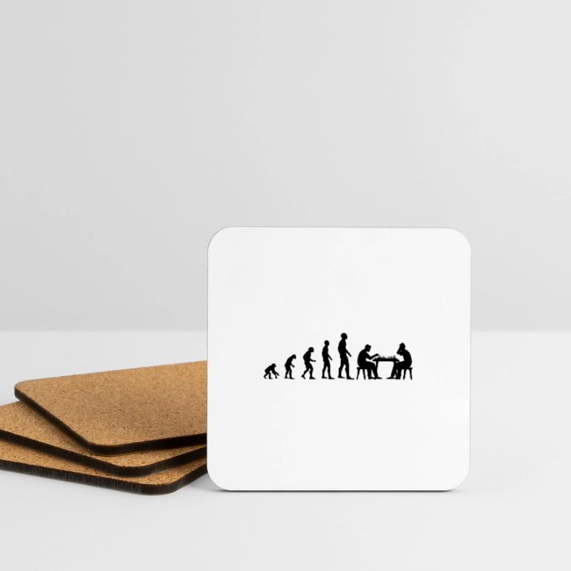 Évolution d’échecs Évolution Dessous de verre (lot de 4)