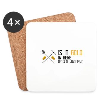 Gold Digger Gold Panning Gold Mining Designs - Coasters (set of 4) - white - Front