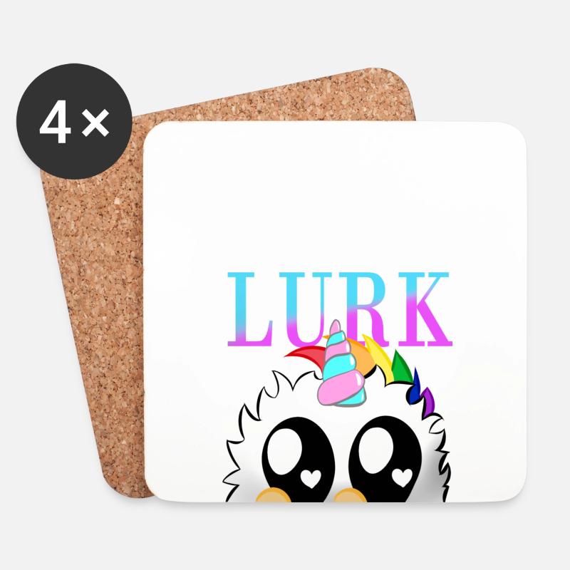 Lurk Puschel - Untersetzer (4er-Set) - Weiß