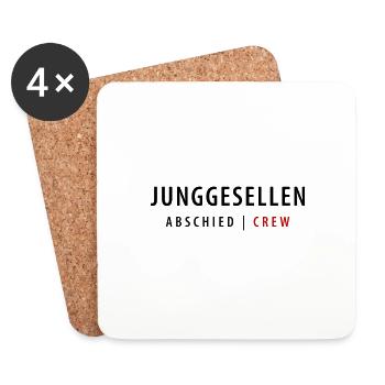 Enterrement de vie de garçon Jga Crew - Dessous de verre (lot de 4) - blanc - Devant