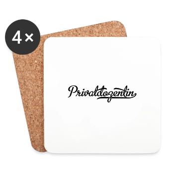 privatdozentin - Untersetzer (4er-Set) - Weiß - Vorne