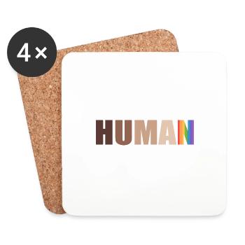 Humain Lgbtq. Poison - Dessous de verre (lot de 4) - blanc - Devant