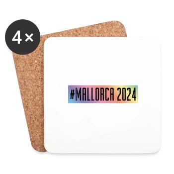 Majorque 2024 Coloré - Dessous de verre (lot de 4) - blanc - Devant