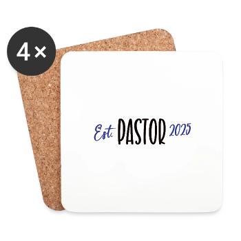Pastor 2025 Geistlicher Glaube Gott Jesus Kirche - Untersetzer (4er-Set) - Weiß - Vorne