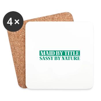 Bridesmaid of Honor Bachelorette Bestie Party - Coasters (set of 4) - white - Front