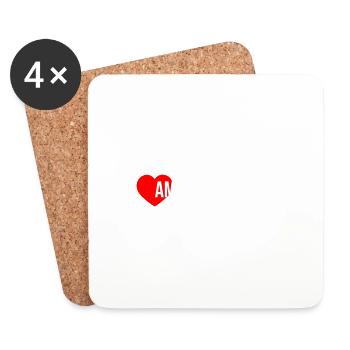 Vacances du cœur d’Amsterdam 2024 - Dessous de verre (lot de 4) - blanc - Devant