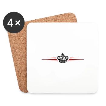 Élément de ligne de couronne - Dessous de verre (lot de 4) - blanc - Devant