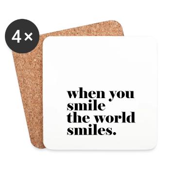Your smile Our smile - Coasters (set of 4) - white - Front