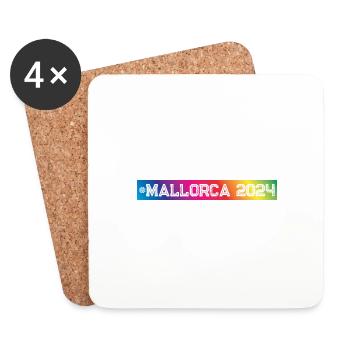 Majorque 2024 Coloré - Dessous de verre (lot de 4) - blanc - Devant