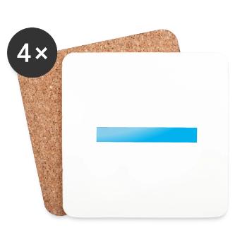 Ice Blue Gradient Bars - Coasters (set of 4) - white - Front