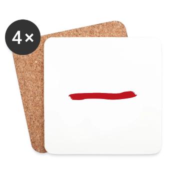 Cadeau de peintre peinture éclaboussures de peinture rouge blob rouge - Dessous de verre (lot de 4) - blanc - Devant