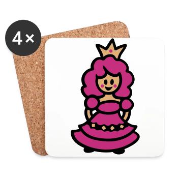Princess - Coasters (set of 4) - white - Front