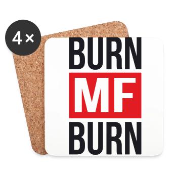 Burn MF Burn - Coasters (set of 4) - white - Front