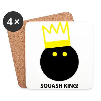 Squash King - Untersetzer (4er-Set) - Weiß - Vorne