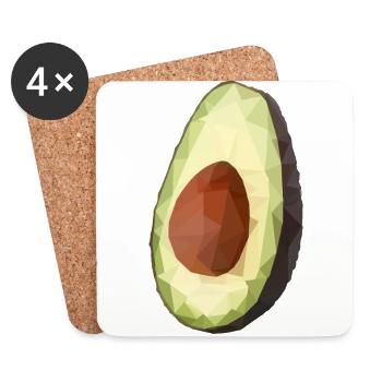 Avocado - Untersetzer (4er-Set) - Weiß - Vorne