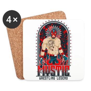 Wrestler - Untersetzer (4er-Set) - Weiß - Vorne