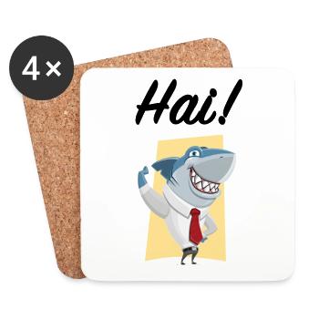 Hai - Untersetzer (4er-Set) - Weiß - Vorne
