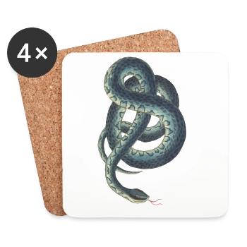 Illustration snake 3066876 2 - Untersetzer (4er-Set) - Weiß - Vorne