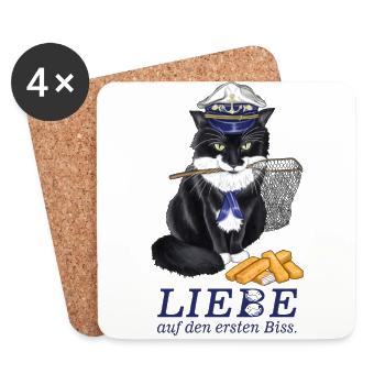 Kapitän Roxy - Version 3 - Untersetzer (4er-Set) - Weiß - Vorne