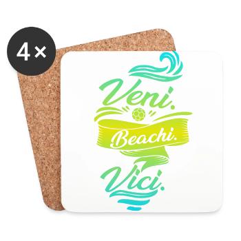 Beach Handball - Coasters (set of 4) - white - Front