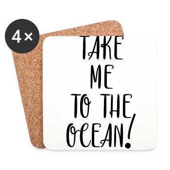 Take me to the Ocean - Untersetzer (4er-Set) - Weiß - Vorne