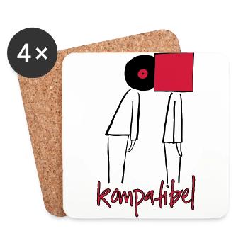 Vinyl collectors love - Coasters (set of 4) - white - Front