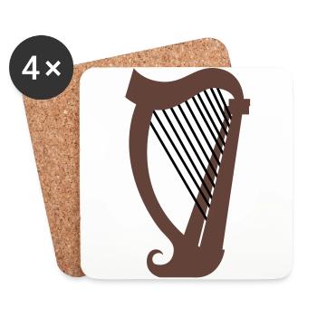 A HARP music instrument - Coasters (set of 4) - white - Front