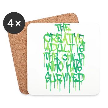 The Creative Adult is the Child Who Has Survived - Untersetzer (4er-Set) - Weiß - Vorne