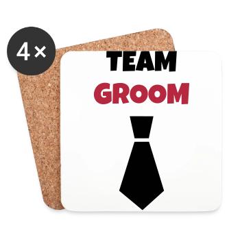 Marriage Wedding Bride Groom Hochzeit Mariage Love - Coasters (set of 4) - white - Front