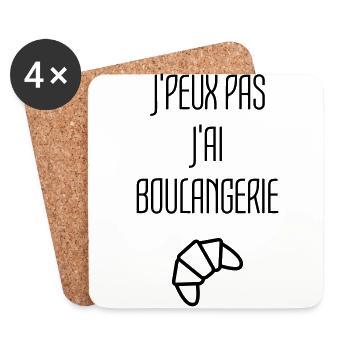 Baker Bakery Boulanger Bäcker Bäckerei Boulangerie - Coasters (set of 4) - white - Front