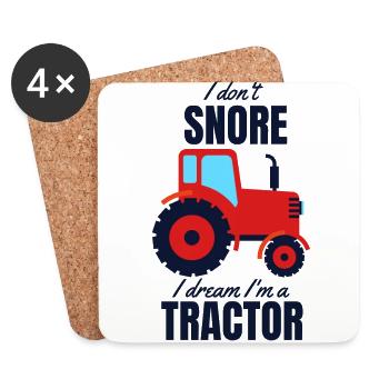 tractor - Coasters (set of 4) - white - Front