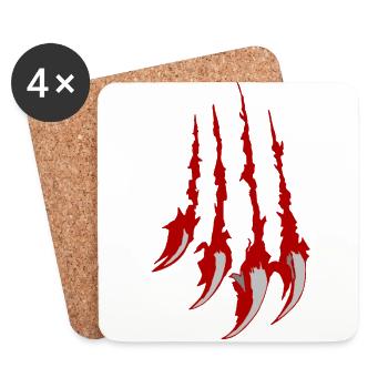 Claws - Coasters (set of 4) - white - Front