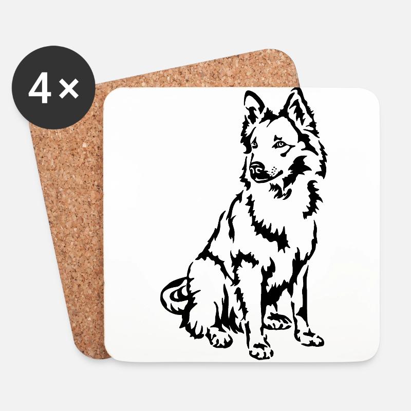 Harzer Fuchs - Coasters (set of 4) - white