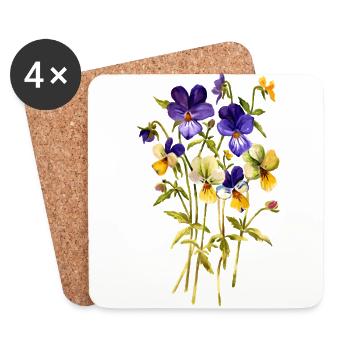 Neffe es Blumen - Untersetzer (4er-Set) - Weiß - Vorne