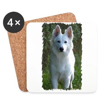 white angel - Coasters (set of 4) - white - Front