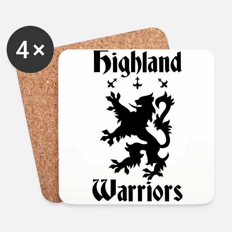 Highland Warriors - Coasters (set of 4) - white