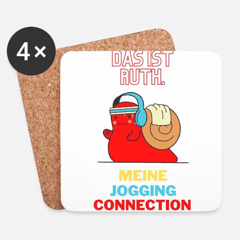 Jogging-Connection - Untersetzer (4er-Set) - Weiß