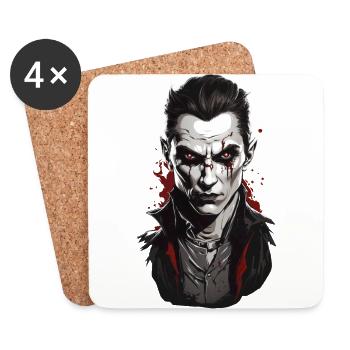 Vampire Night Sanglant Halloween Horreur Illustration - Dessous de verre (lot de 4) - blanc - Devant