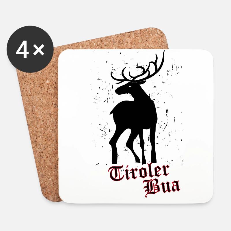 Tirol - Untersetzer (4er-Set) - Weiß